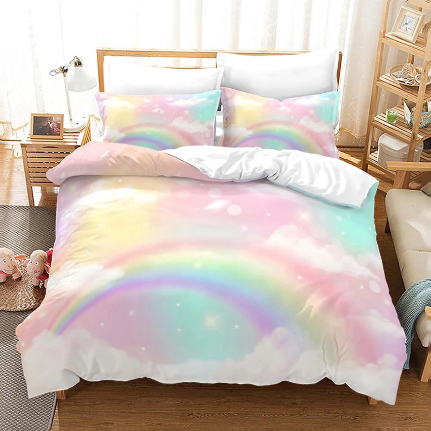 Housse de Couette Arc en Ciel - Magie Colorée | Douce-Couette.com