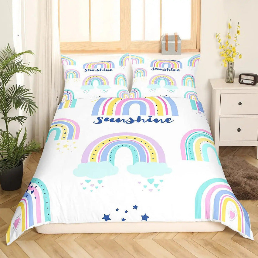 Housse de Couette Arc en Ciel - Joyeux Horizon | Douce-Couette.com
