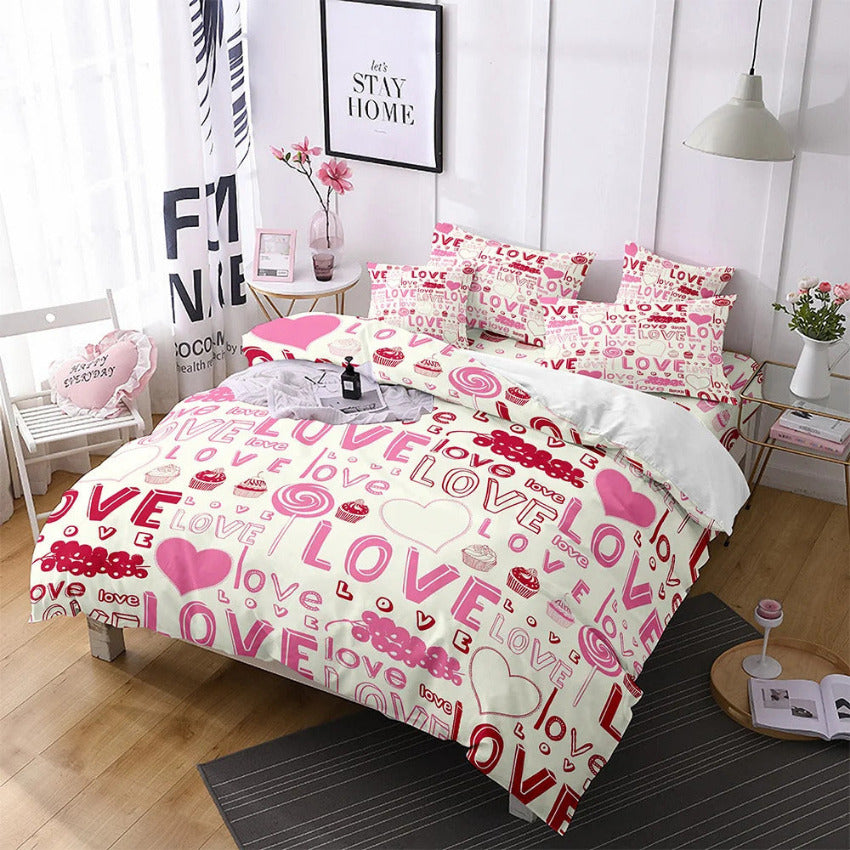 Housse de Couette Coeur Love | Douce-Couette.com