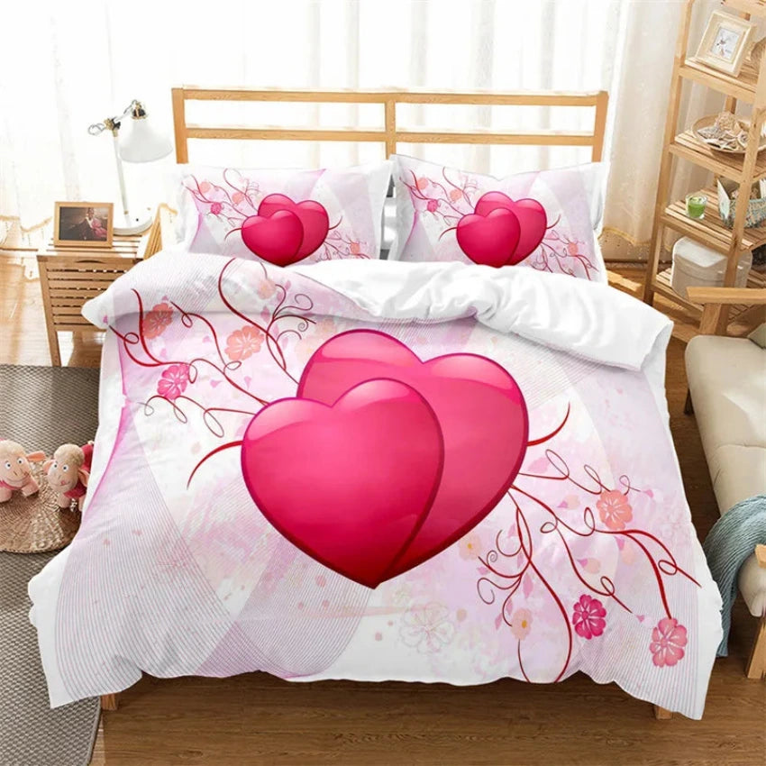 Housse de Couette Coeur Rose | Douce-Couette.com