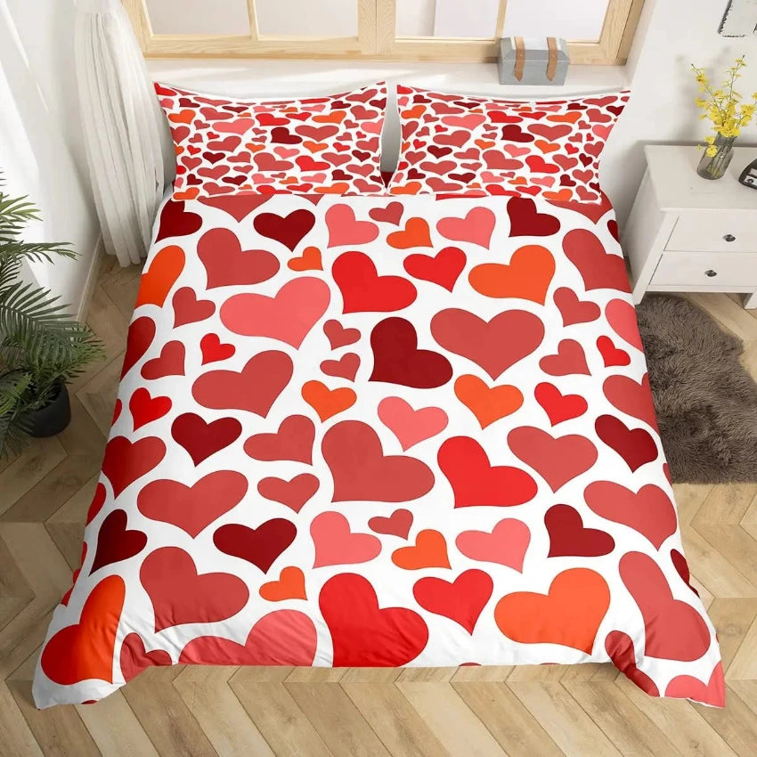 Housse de Couette Coeurs Rouges | Douce-Couette.com