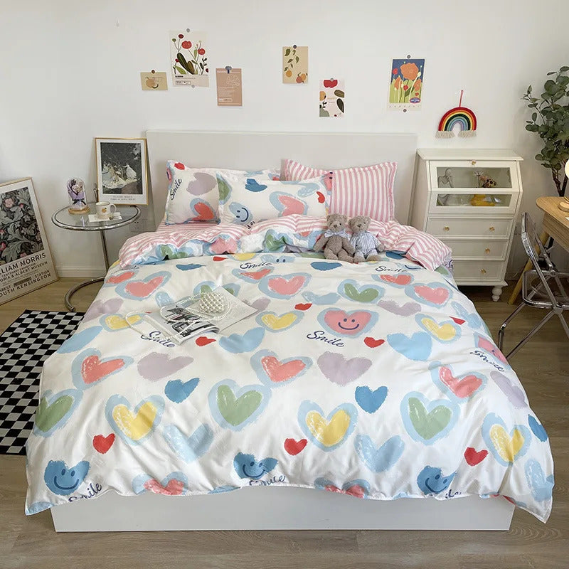 Housse de Couette Coeurs - Smile | Douce-Couette.com
