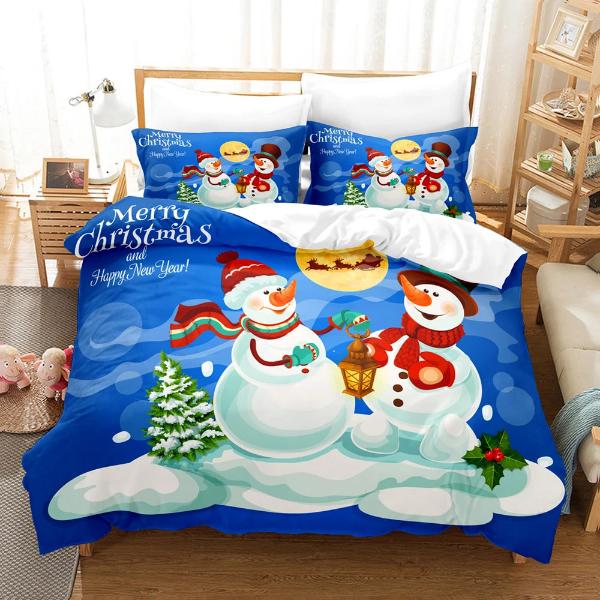 Housse de Couette de Noel - Bonhomme de Neige | Douce-Couette.com