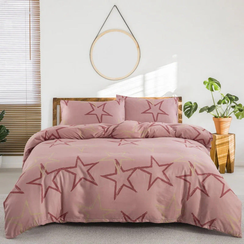 Housse de Couette Étoile Rose | Douce-Couette.com