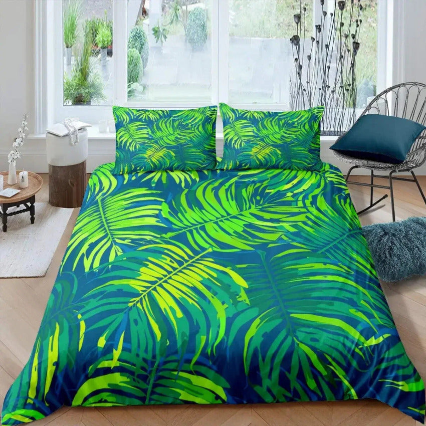 Housse de Couette Feuillage - Jardin d'Éden | Douce-Couette.com