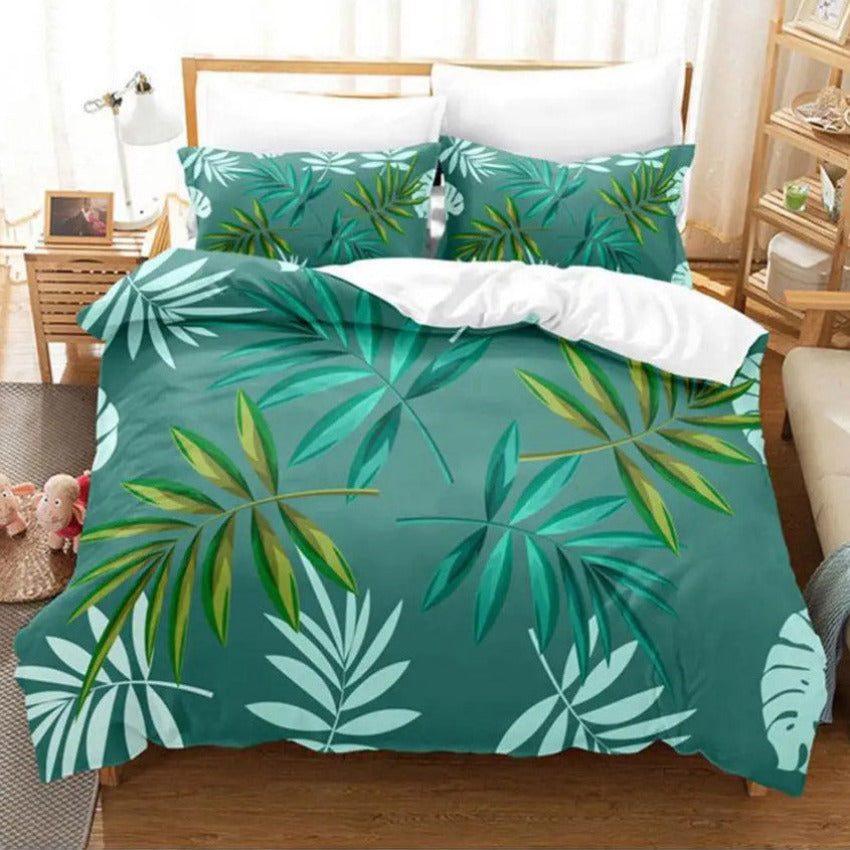Housse de Couette Feuillage - Feuilles Élégantes | Douce-Couette.com