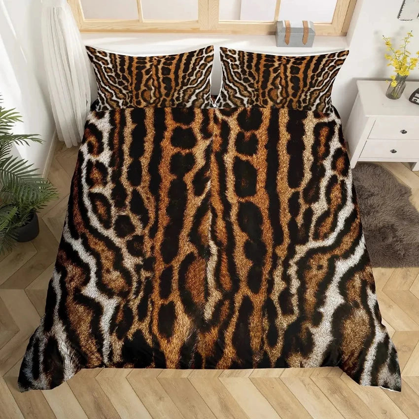 Housse de Couette Léopard - Élégance Féline | Douce-Couette.com