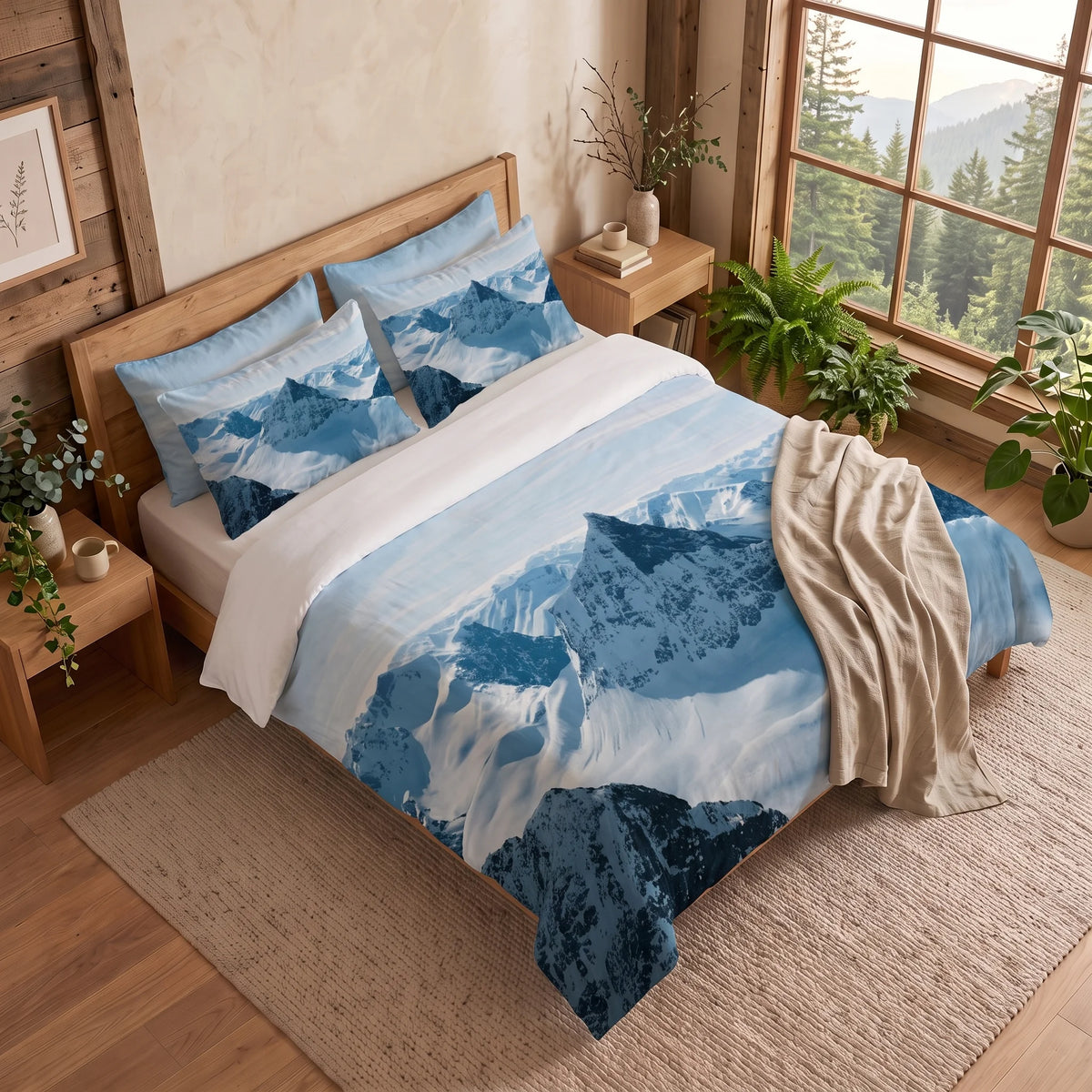 Housse de Couette Montagne - Neige et Sommet | Douce-Couette.com