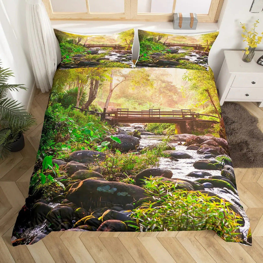 Housse de Couette Nature - Souffle de Verdure | Douce-Couette.com