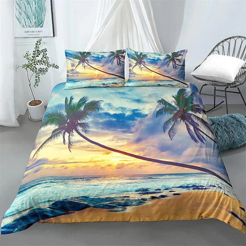 Housse de Couette Palmier - Douceur Tropicale | Douce-Couette.com