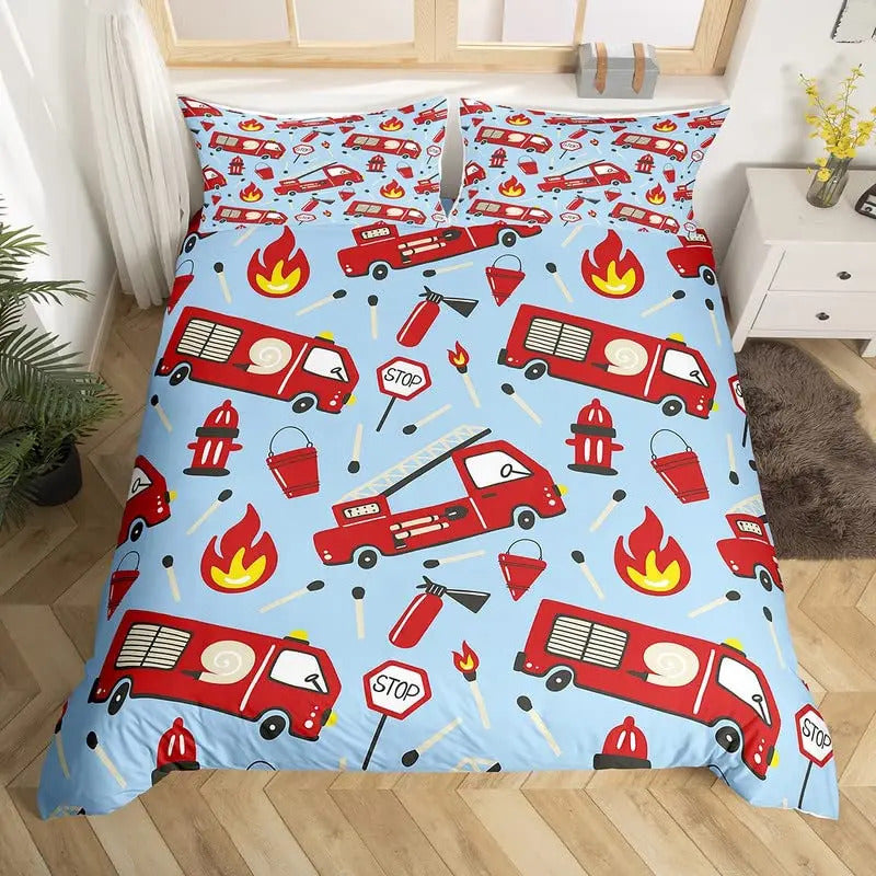 Housse de Couette Pompier - Héros des Flammes | Douce-Couette.com
