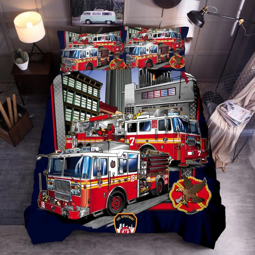 Housse de Couette Pompier - Escouade de Sauvetage | Douce-Couette.com