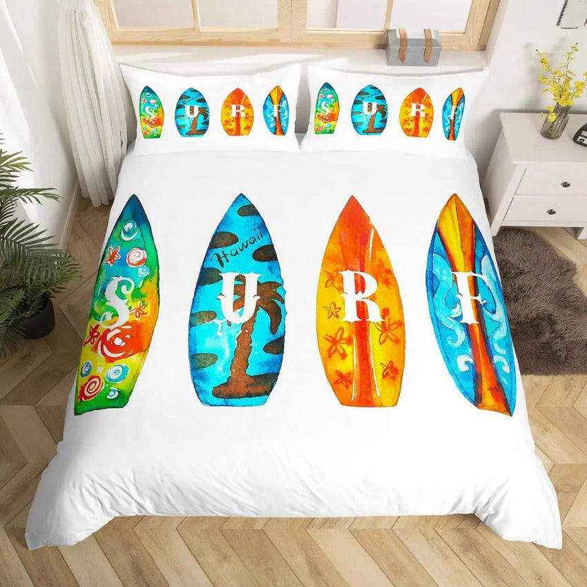 Housse de Couette Surf - Glisse Effervescente | Douce-Couette.com