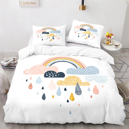 Housse de Couette Arc en Ciel - Pluvieux | Douce-Couette.com