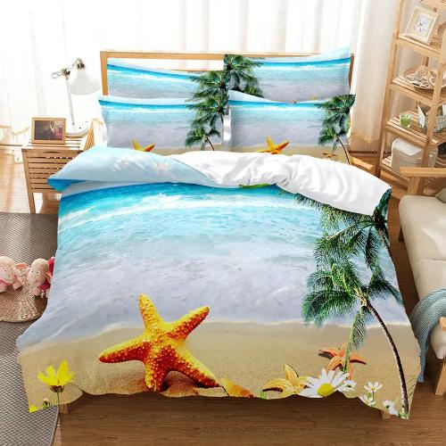 Housse de Couette Bord de Mer - Reflets Océaniques | Douce-Couette.com