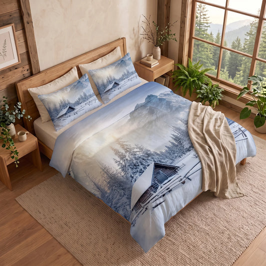 Housse de Couette Chalet Chic - Rêve de Montagne | Douce-Couette.com