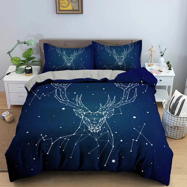 Housse de Couette Étoile - Constellation du Cerf| Douce-Couette.com