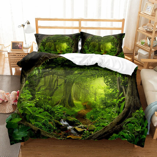 Housse de Couette Foret - Paradis Vert | Douce-Couette.com