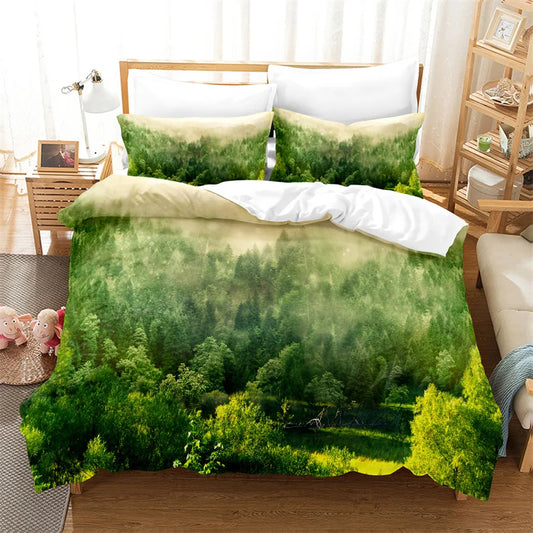 Housse de Couette Foret - Mystère des Sapins | Douce-Couette.com