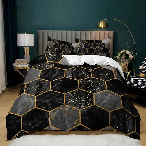 Housse de Couette Géométrique - Dynamique hexagonale | Douce-Couette.com