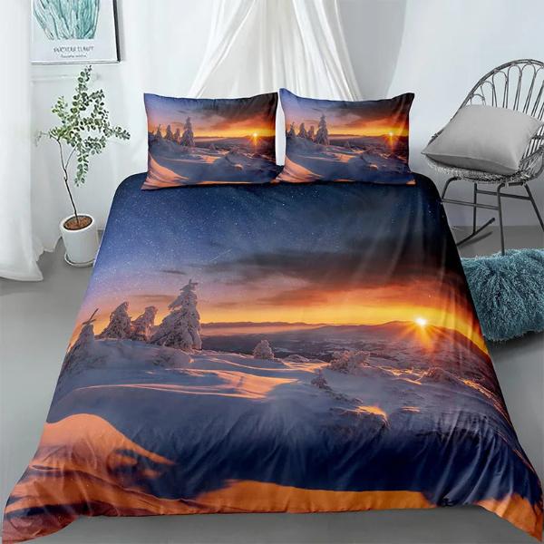Housse de Couette Montagne - Nocturne | Douce-Couette.com