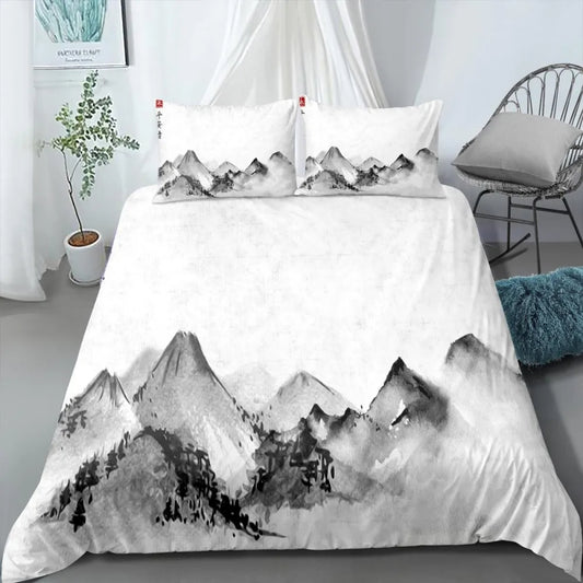 Housse de Couette Montagne - Sommet Énchanté | Douce-Couette.com
