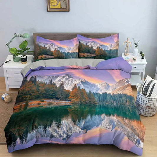 Housse de Couette Montagne - Éclat des Cimes | Douce-Couette.com