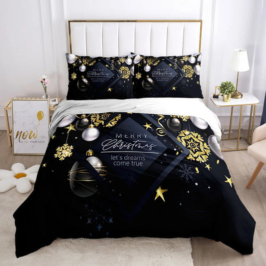 Housse de Couette de Noel - Neige & Etoiles | Douce-Couette.com