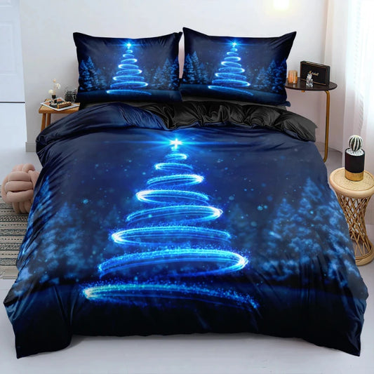 Housse de Couette de Noel - Sapin & Neige | Douce-Couette.com