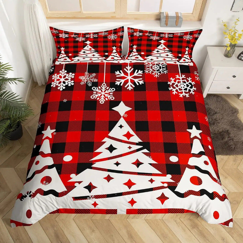 Housse de Couette de Noel - Rouge & Blanc | Douce-Couette.com