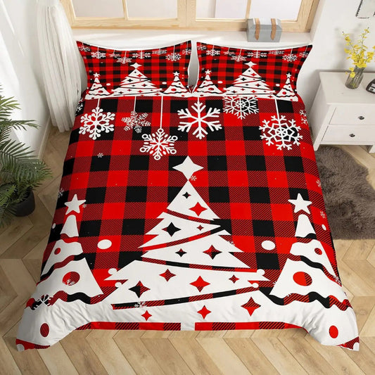 Housse de Couette de Noel - Rouge & Blanc | Douce-Couette.com