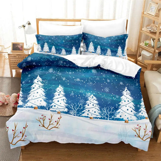Housse de Couette de Noel - Forêt de Sapin | Douce-Couette.com