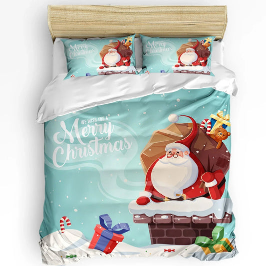 Housse de Couette de Noel - Voyage du Père Noel | Douce-Couette.com