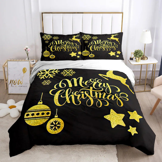 Housse de Couette de Noel - Flocons & Guirlande| Douce-Couette.com