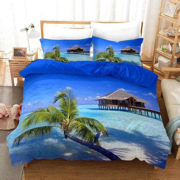 Housse de Couette Palmier - Tropical Chic | Douce-Couette.com