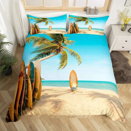 Housse de Couette Surf - Plage de Rêve | Douce-Couette.com