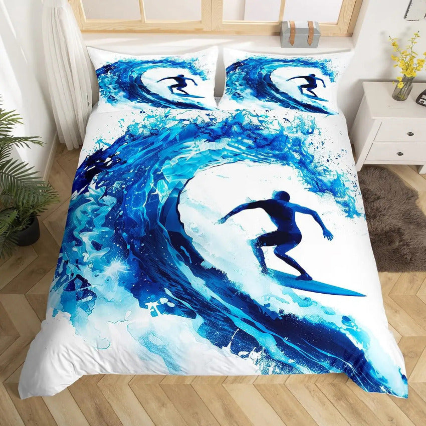 Housse de Couette Surf - Vagues Infinies | Douce-Couette.com