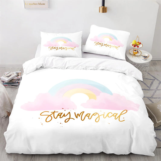 Housse de Couette Arc en Ciel - Stay Magical douce-couette.com